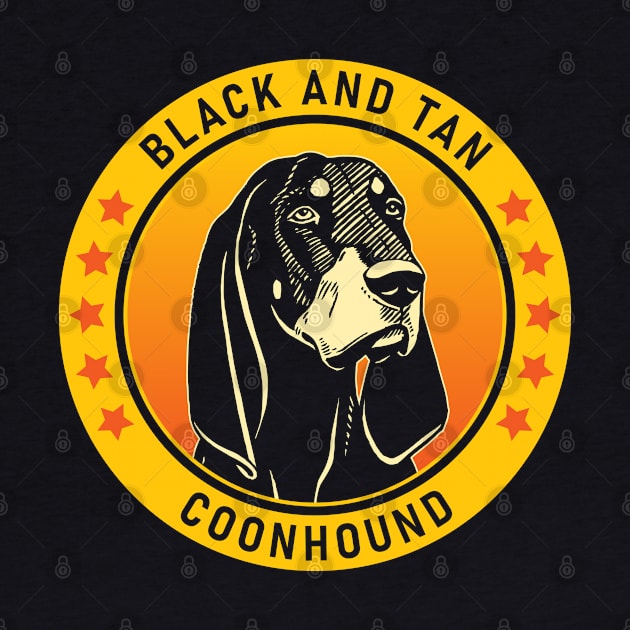 Black and Tan Coonhound Dog Portrait by millersye